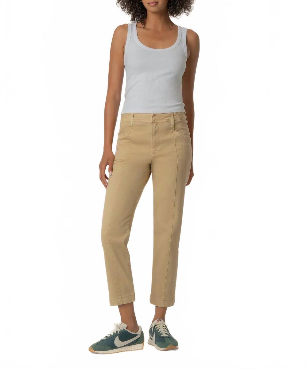 NEW KUT FROM THE KLOTH camry high rise crop pant in cashew